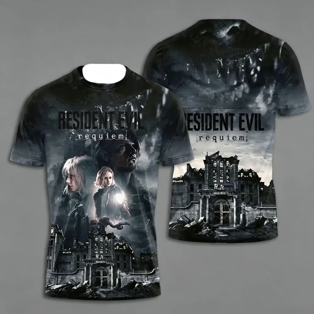 Men's T-shirt Movie Resident Evil 30th Anniversary 2026 T-shirt Men Fashion Short Sleeve Tops Tees Men Clothing Fashion