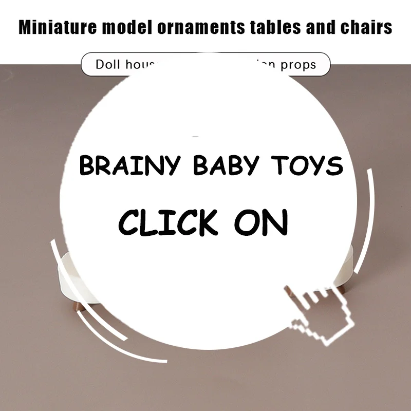 

1/12 Dollhouse Simulation Round Table Stool Set Model Dollhouse Living Room Furniture Decoration Micro Scene Construction Props