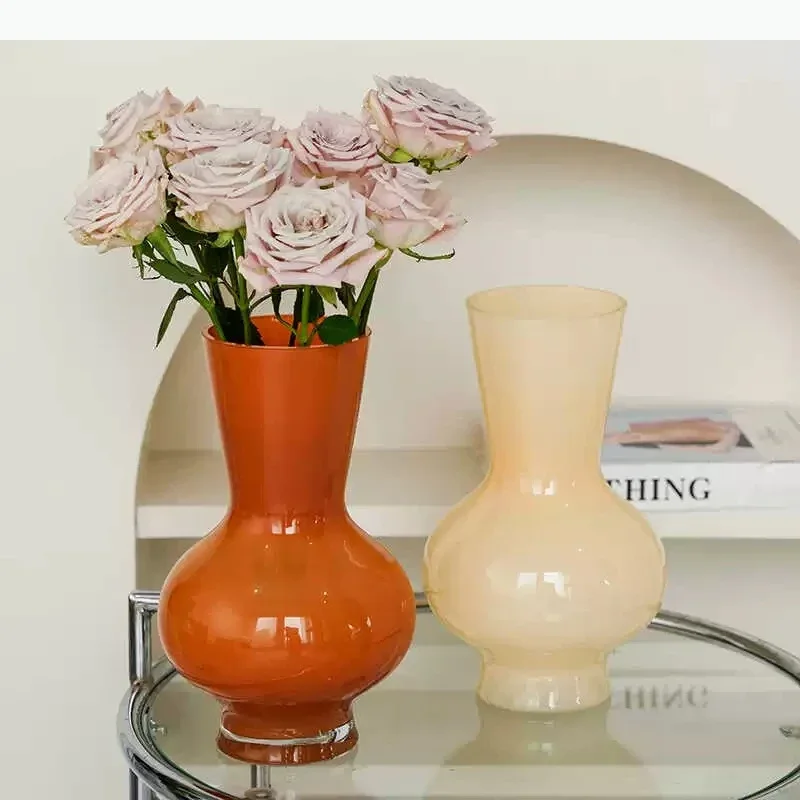 

Classics Glass Vase Hydroponics Flowers Pots Desk Decoration Artificial Flower Decorative Floral Vases Room Aesthetic Decor