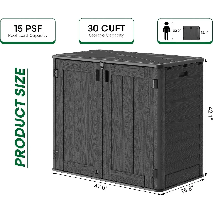 Outdoor Storage Cabinet Waterproof with Lockable Doors