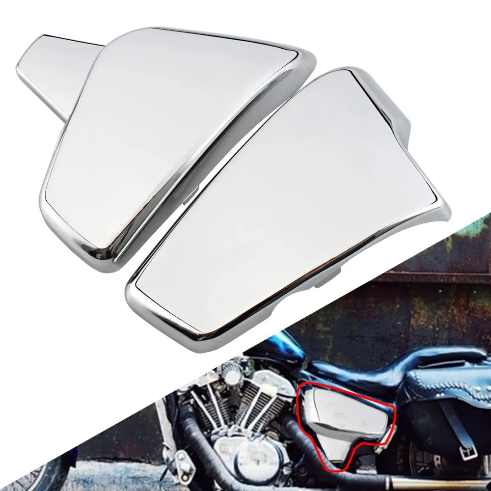 Motorcycle Accessory Left Right Battery Side Fairing Guard Chrome For Honda VLX600 VT 600C CD Shadow VLX Deluxe 1999-2008