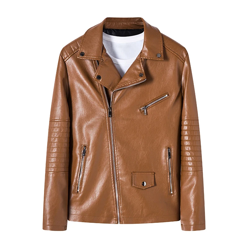 

Новая весенне-осенняя кожаная куртка: модная корейская байкерская куртка-карго, стильная, персонализированная, удобная мужская верхняя одежда