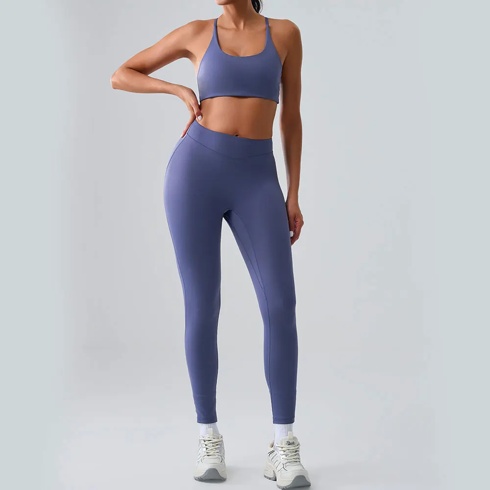

Спортивные костюмы из 2 предметов, женский комплект для тренировок, спортивная одежда, одежда для спортзала, бюстгальтер для фитнеса, укороченный топ с нагрудной подушечкой, леггинсы с высокой талией, комплект для йоги