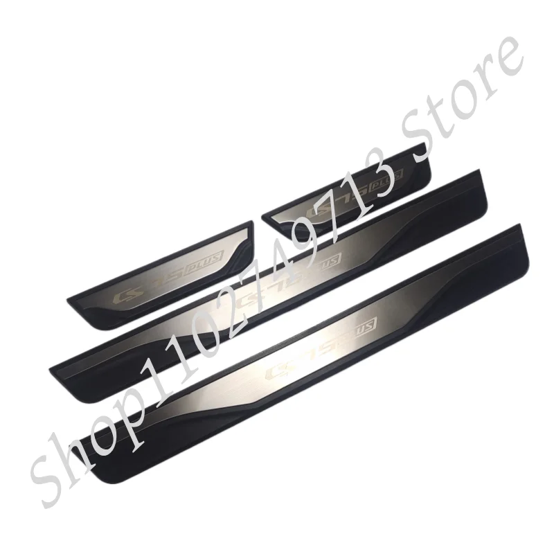 For CHANGAN CS75 PLUS 2023 2022 2021 Door Sill Scuff Plate Pedal Protector Protective Strips Stainless Strips GuardCar Accessory