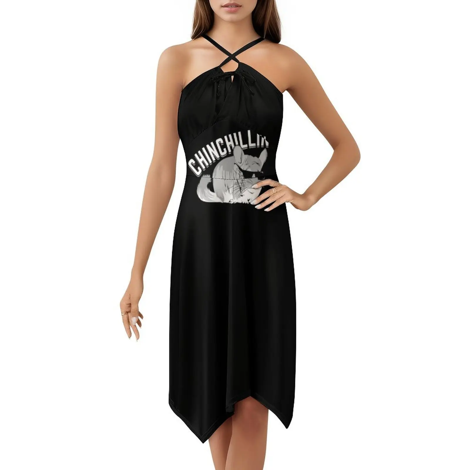 Chinchillin Chinchilla الحيوان عاشق هدية المرأة الشارع الشهير فستان الحفلات العصرية طباعة نادي الملابس للإناث شينشيلين