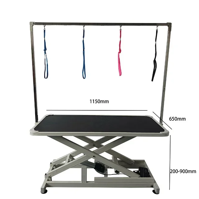 Stainless Steel Foldable Portable Hydraulic Lifting Electric Pet Cat Dog Beauty Grooming Table With Grooming Arm For Dogs