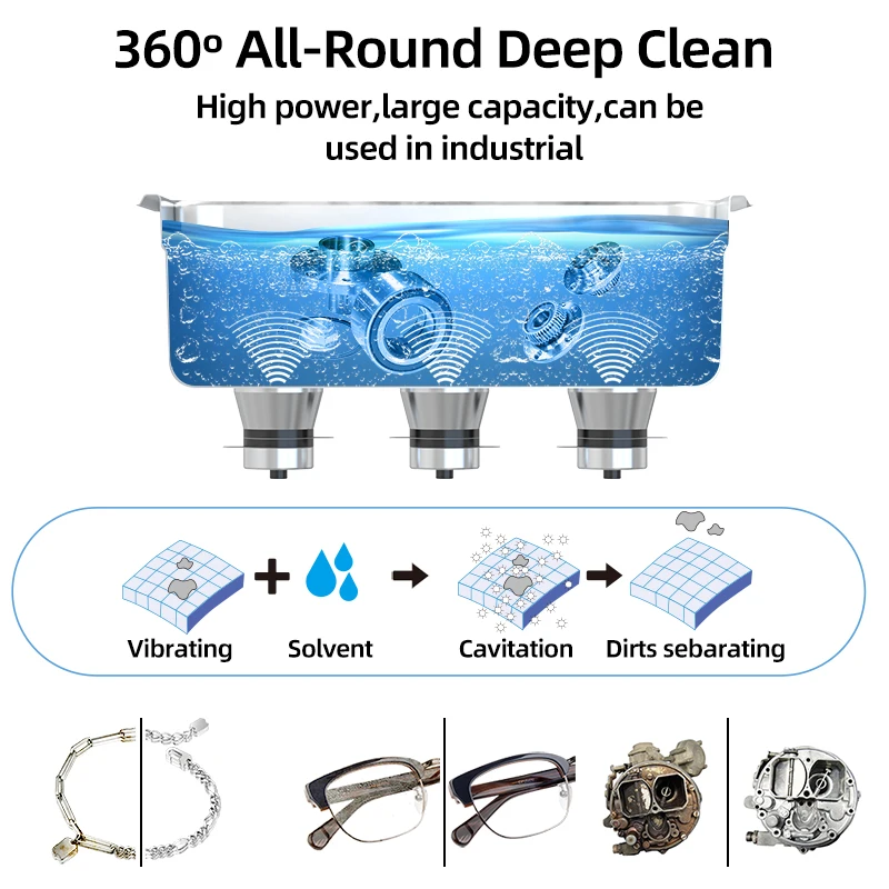 900W 30L Ultrasonic Washer Ultrasonic Cleaning Machine for Dental Lab Instruments Rusted Metal Car Engine Powerful Cleaning