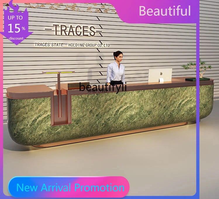 

zGzCashier Modern Simple Reception Desk Clothing Store Beauty Salon Company Store Commercial Counter Table