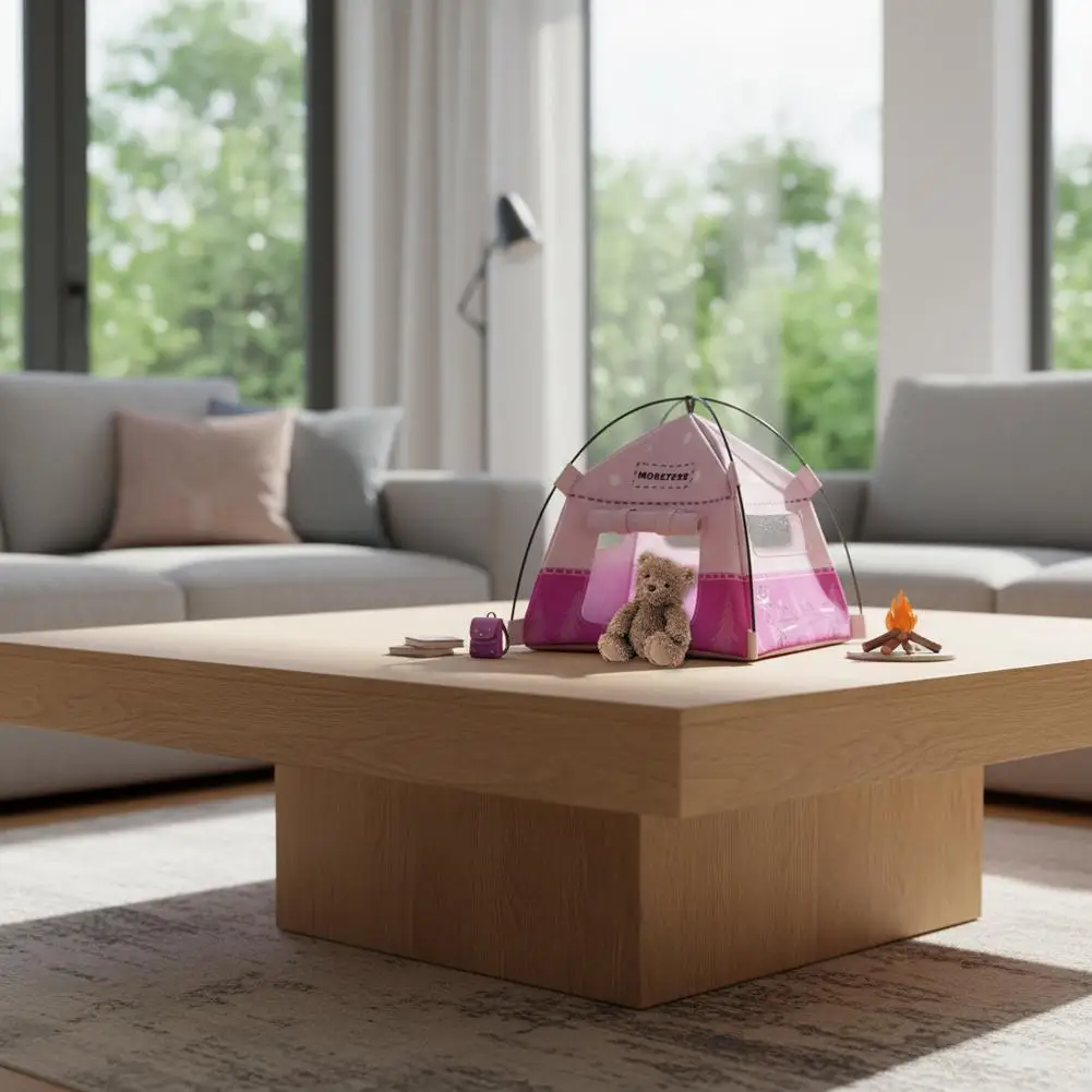 1:12 مقياس خيمة التخييم نموذج 10 سنتيمتر دمية واقعية المشهد الدعامة لعرض التصوير الفوتوغرافي لعبة