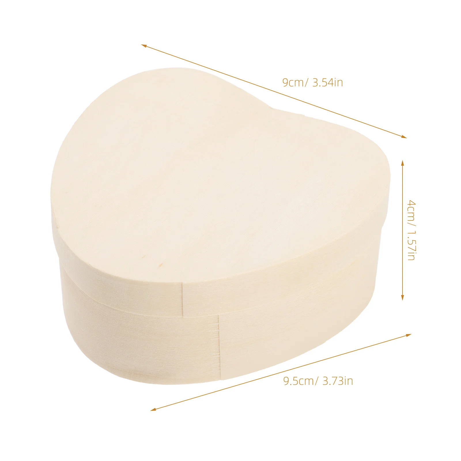 2Pcs Heart Shape Wood Boxes Unfinished Blank Natural Wood Jewelry Storage Boxes DIY Craft Jewelry Box Wooden Storage Box
