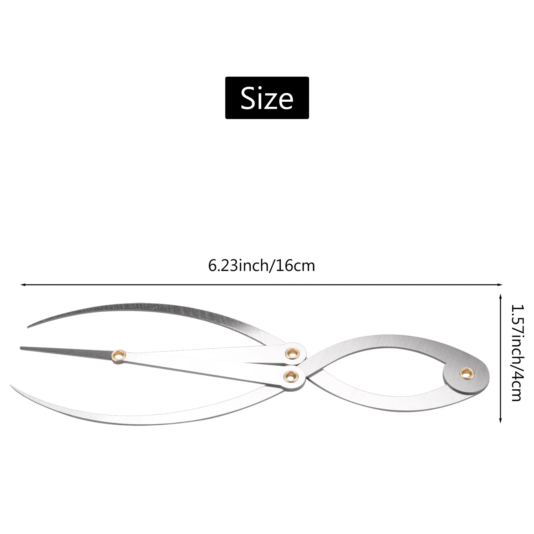 Mean Calipers Golden Ratio Calipers Stainless Steel Eyebrow Ruler 1:1.618 Measure Tool for Tattoo Makeup