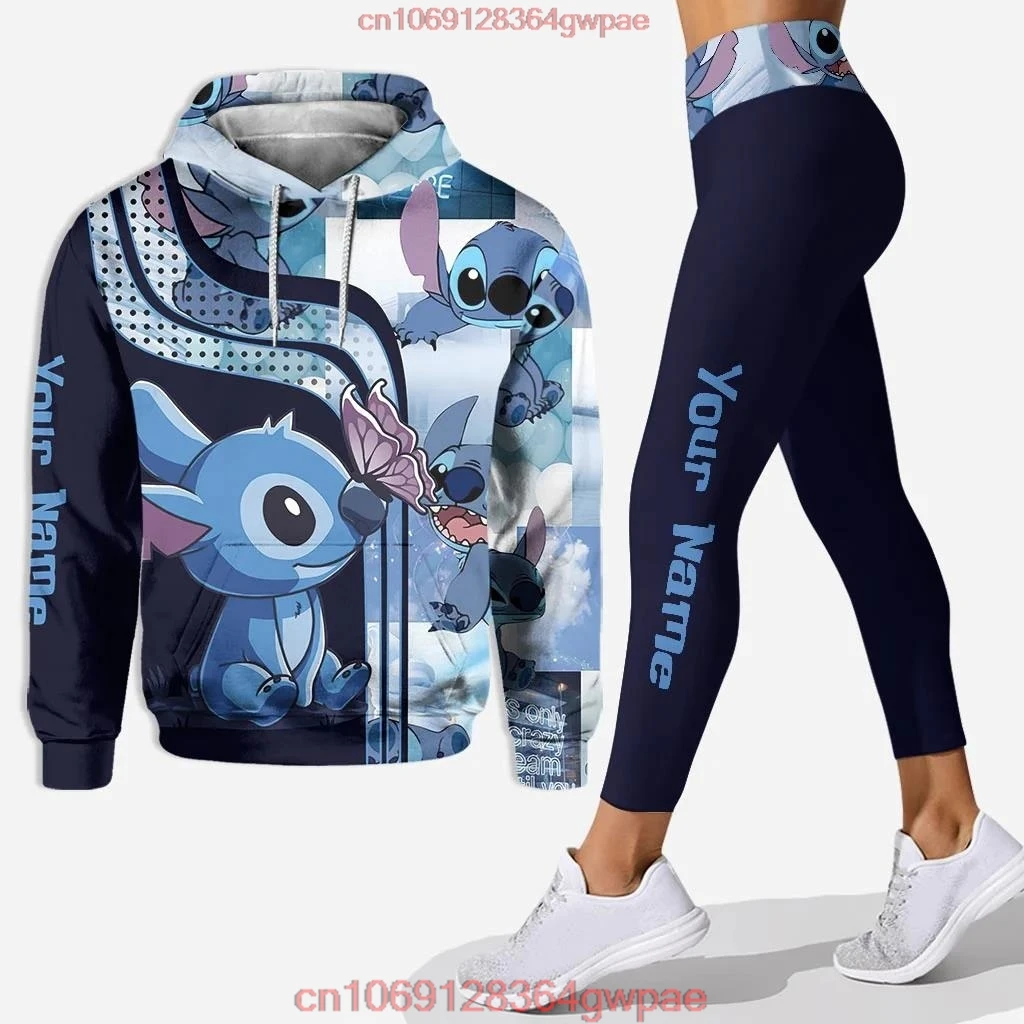 Customize stitch 3D Hoodie Women\'s Hoodie Set stitch Yoga Pants Sweatpants Women\'s Disney Yoga Hoodie Leggings Fashion Tracksuit