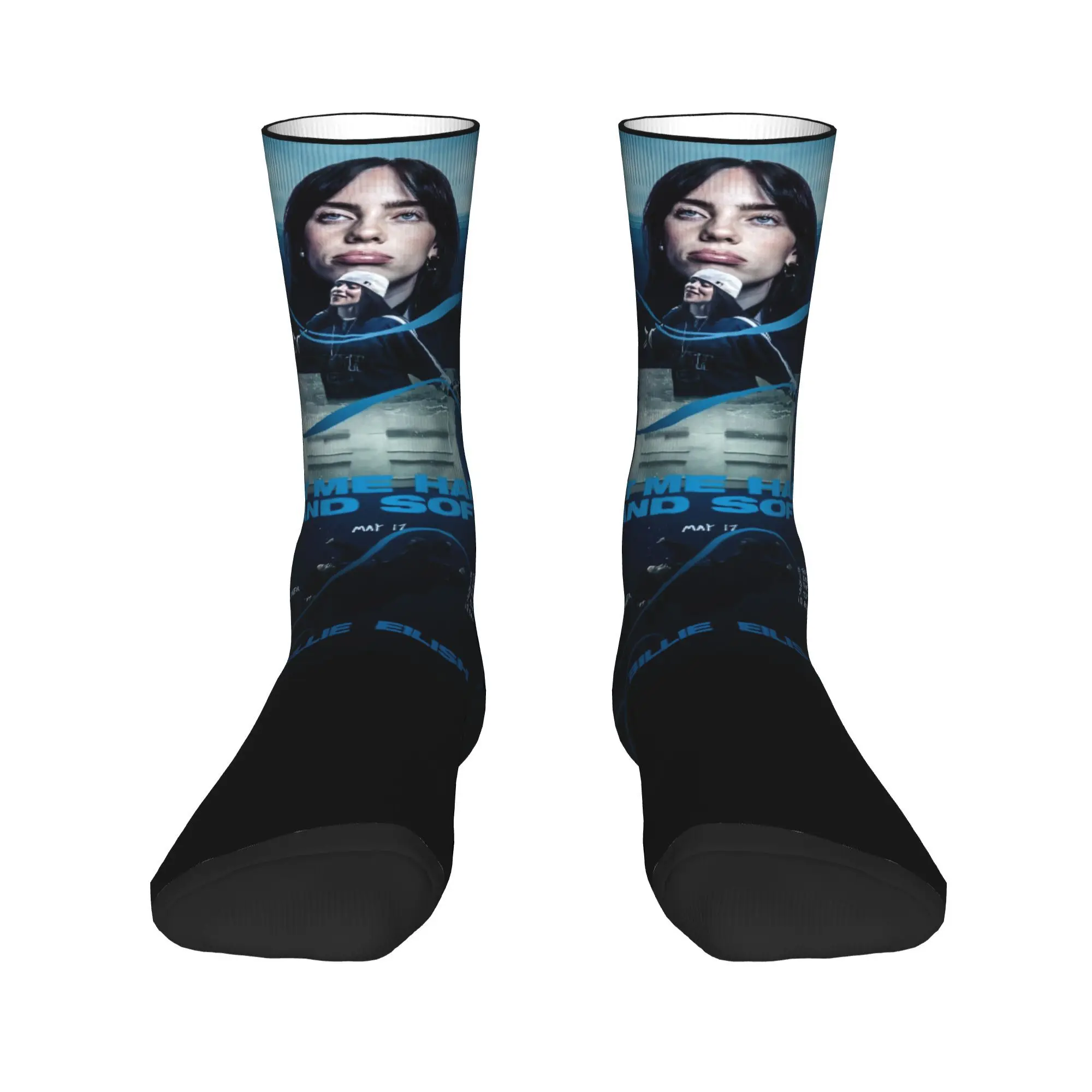 Hit Me Hard And Soft Album Socks Men Women B-Billieds Socks Breathable Trendy E-Eilishds Socks Best Gift