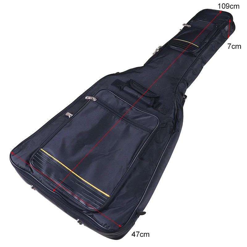 Sac à dos pour guitare électrique de forme Unique de 41 pouces, Protection rembourrée étanche et robuste, multifonctionnel