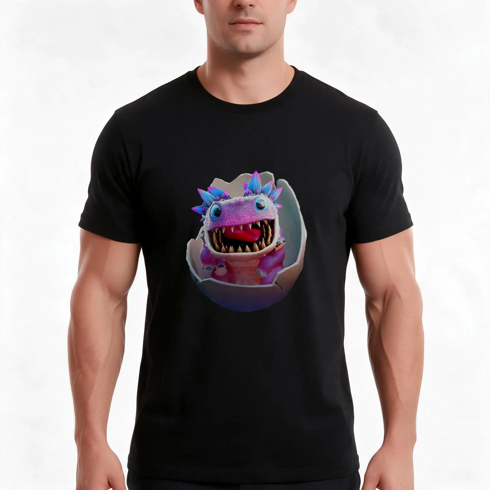 Baby Klombo T-Shirt, Summer Casual Cotton Tee, Oversized Streetwear Tops, Vintage Graphic Print, Loose Fit Short Sleeve
