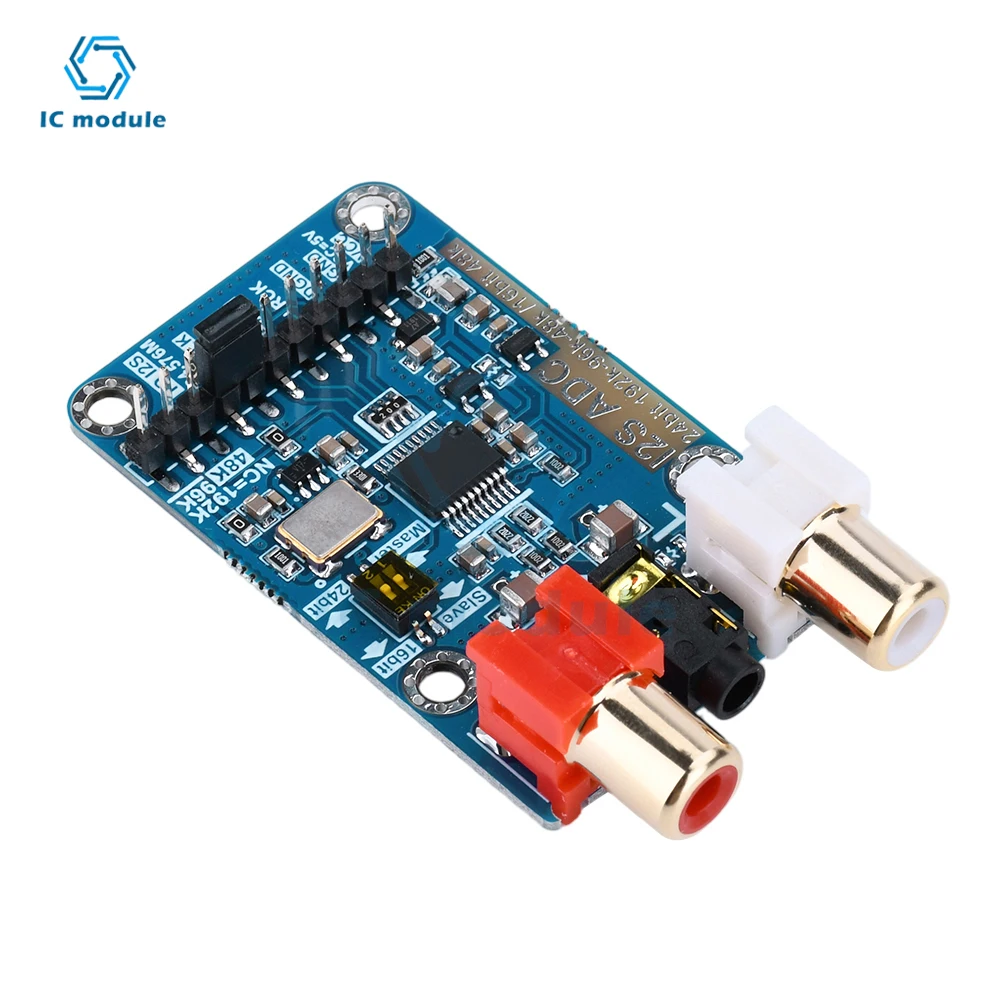 I2S ADC Audio I2S Capture Card Module Master-Slave Mode Development Board 24BIT 192K 96K 48K