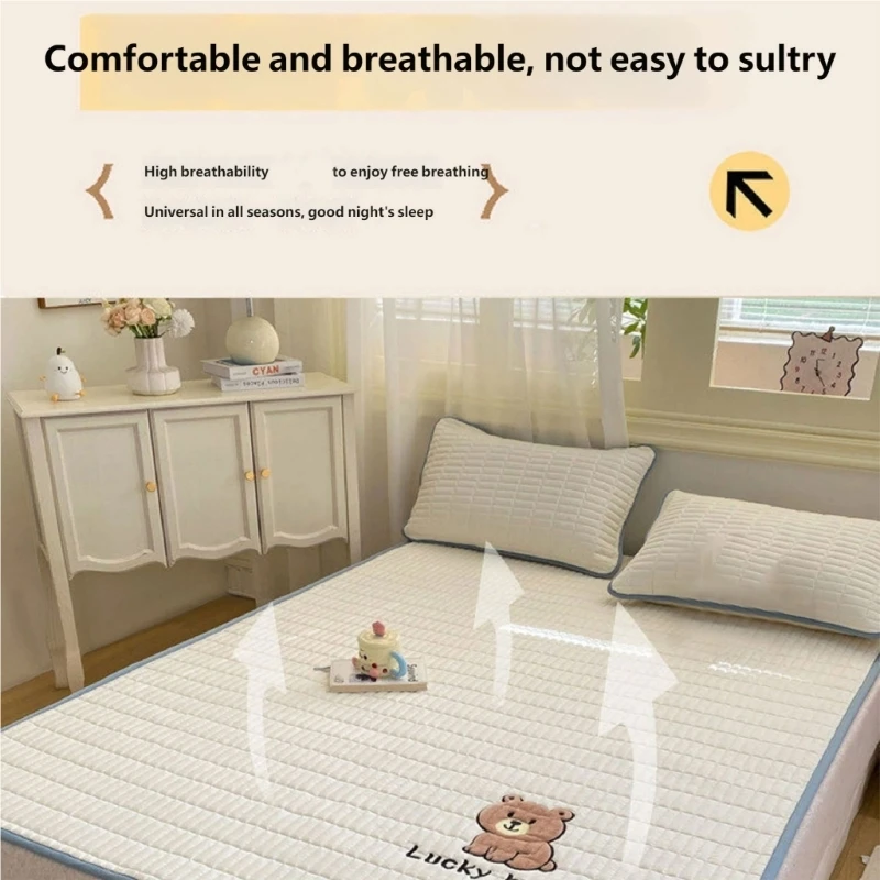 Supportive Yet Soft Mattress Bed Pad Perfect Double or Single Bedding Pad 55KF