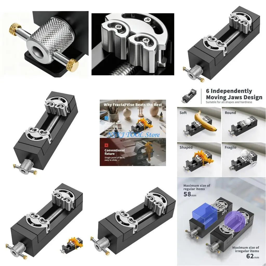 

L8RC Auto Adjusting Practical Metal Vise For Multiple Workpieces Crafting