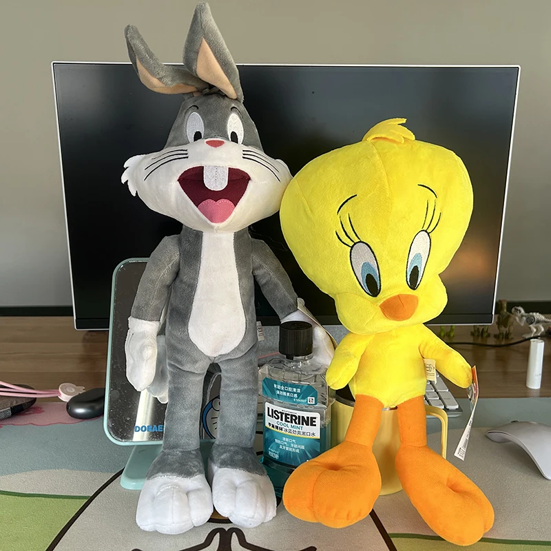 Looney Tunes Bugs Bunny Plush Toy Tweety Bird Lola Bunny Anime Cartoon Movie Plushies Stuffed Doll Toys Gift