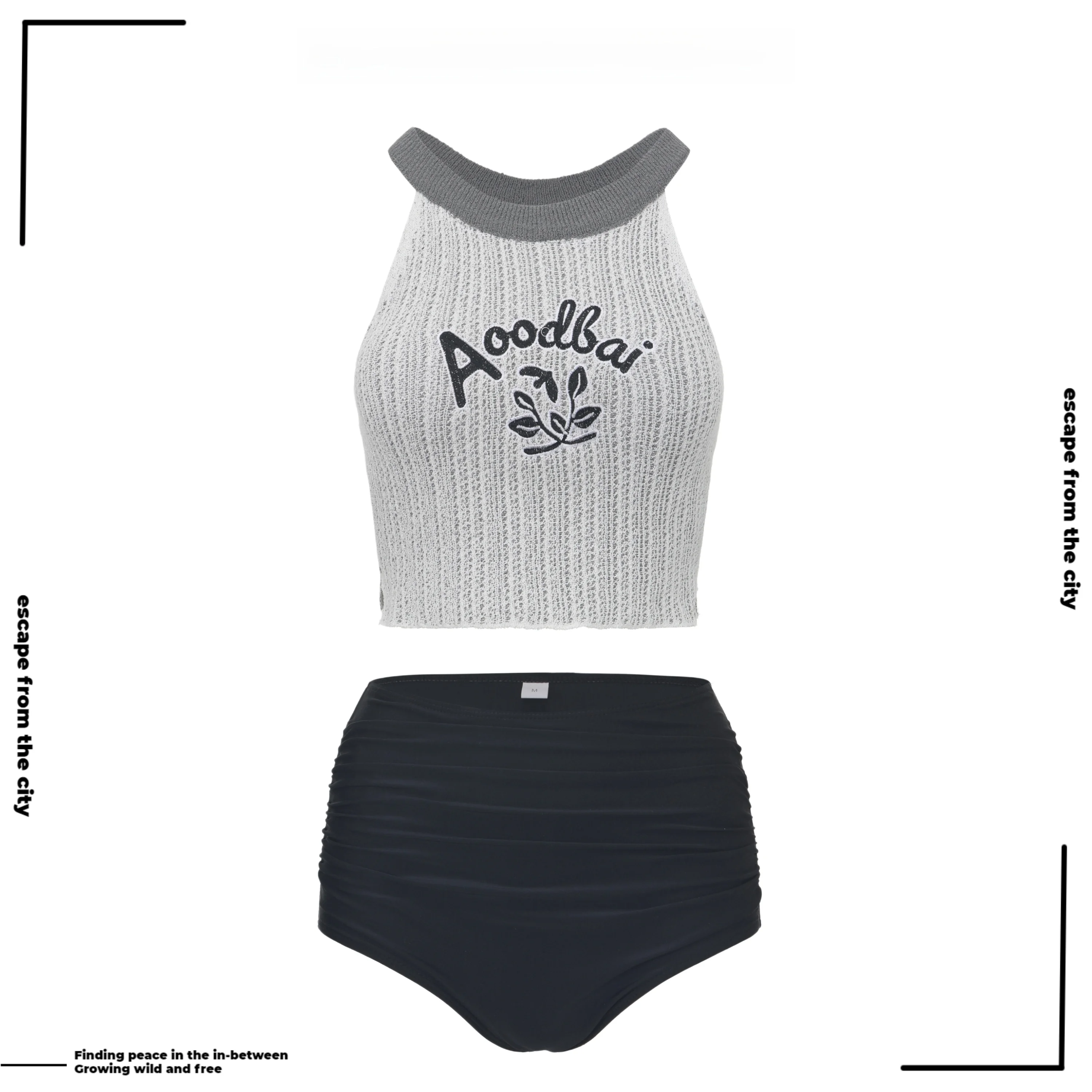 

Потрясающий купальник с высокой талией в отпускном стиле, корректирующий фигуру, для небольшой груди, с эффектом пуш-ап, для термальных источников, раздельный дизайн