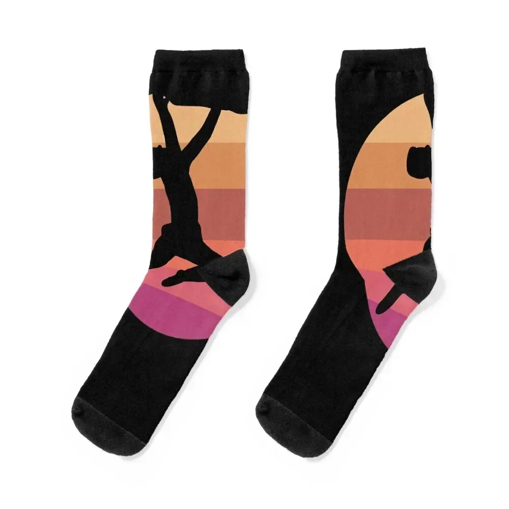 Retro Climber Bouldering Mountain Boulderer Gift Socks Children's ankle Novelties compression Ladies Socks Men's