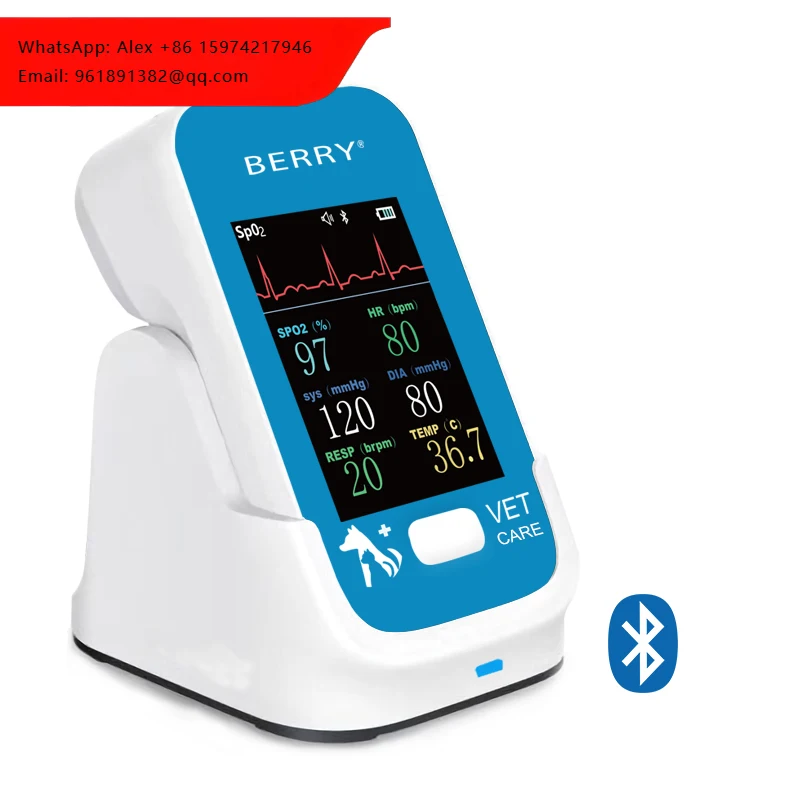 

CE Multi Parameter ECG Sp02 Veterinary Monitor Touch Screen Remote Control APP PC Connection