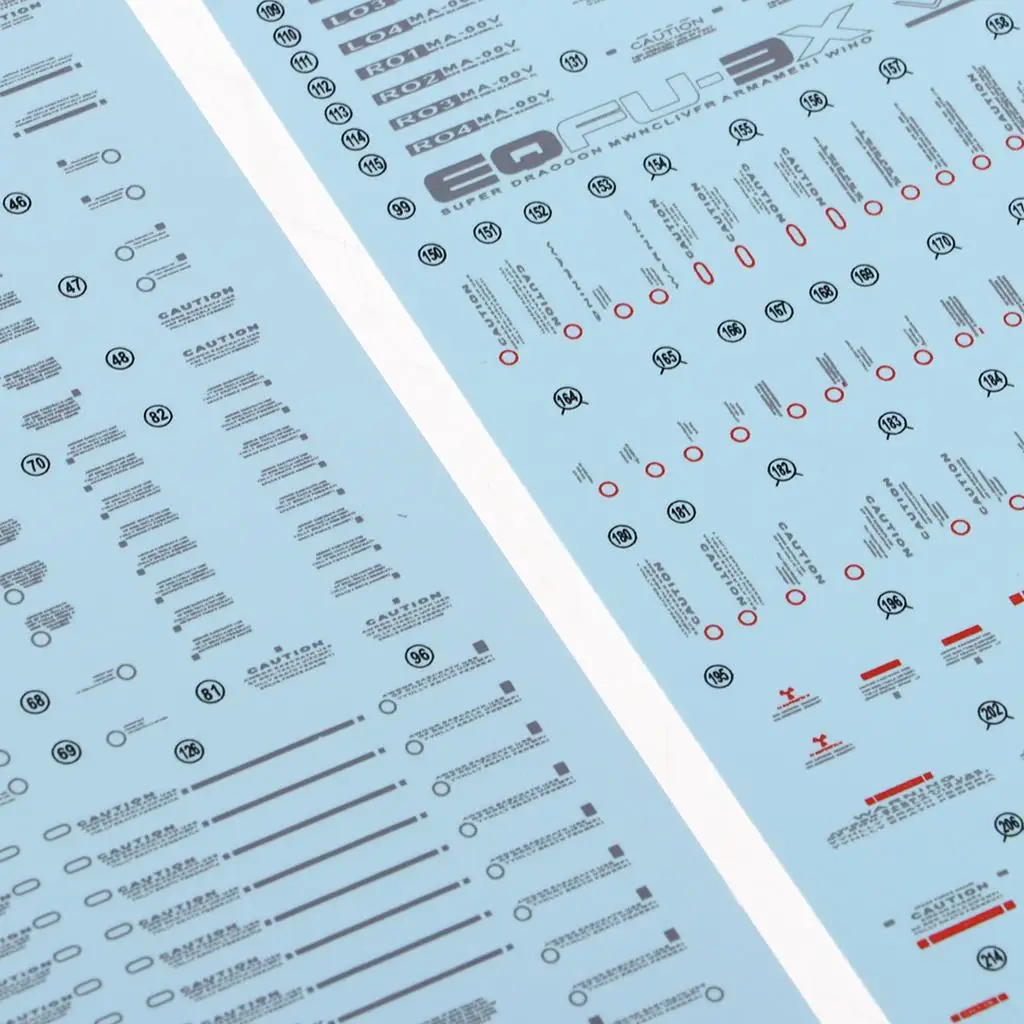 Decal Water Slide Decal Paste Sticker For Bandai PG 1/60 Model