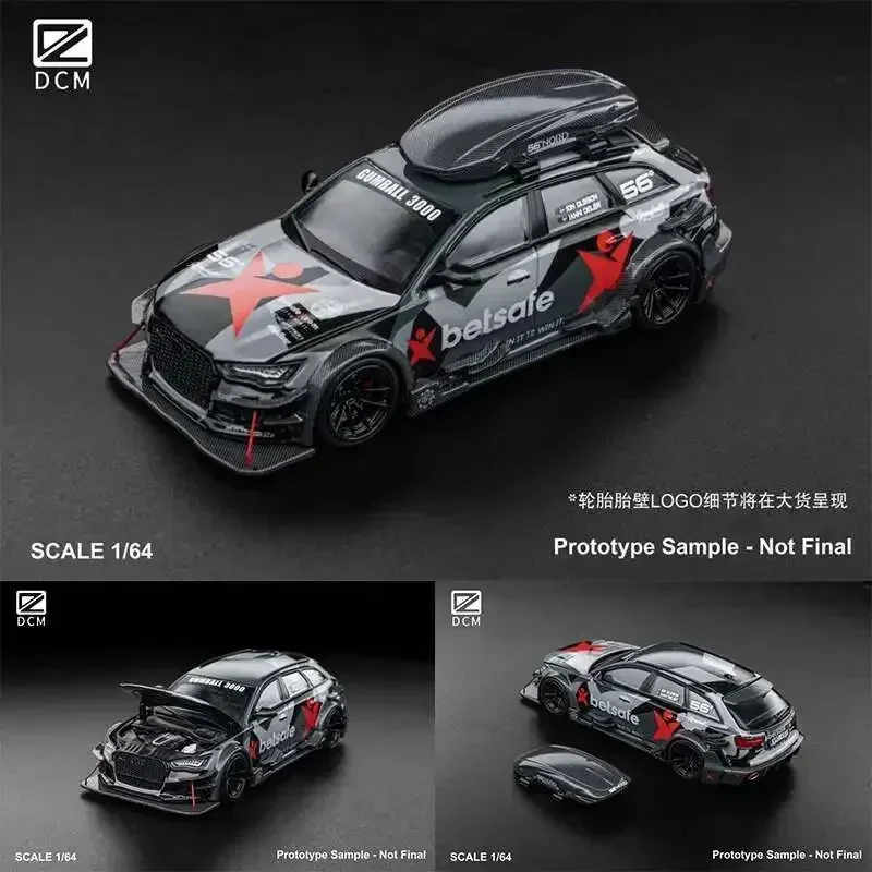 

Предпродажа DCM 1:64 RS6 C7 Gumball 3000, открывающийся капюшон, литая под давлением диорама, коллекция моделей автомобилей, миниатюрные игрушки DCM