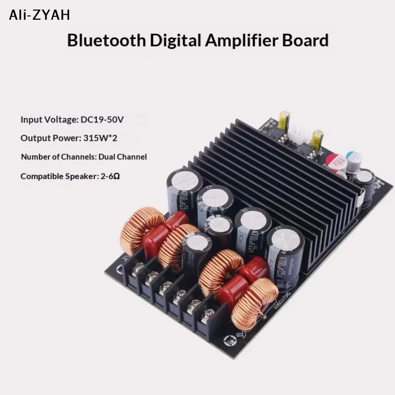 

【HY6】DC19-50V TPA3255 Audiophile-Grade Hi-Fi Digital Amplifier Board 600W High-Power 2.0 Dual-Channel Stereo Module