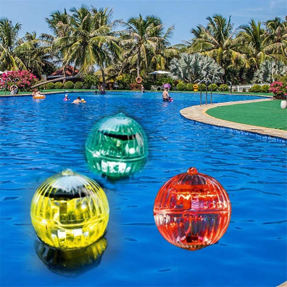 

A95I-3PCS Solar Floating Pool Light, Waterproof LED Color Changing Solar Pond Lights Water Floating Lights