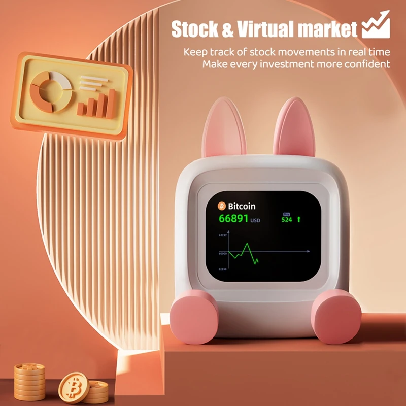 AU61-Mini TV ضوء الليل سطح المكتب الديكور الموسيقى بلوتوث واي فاي APP التحكم الذكي الأسهم صور DIY عرض هدية الكريسماس