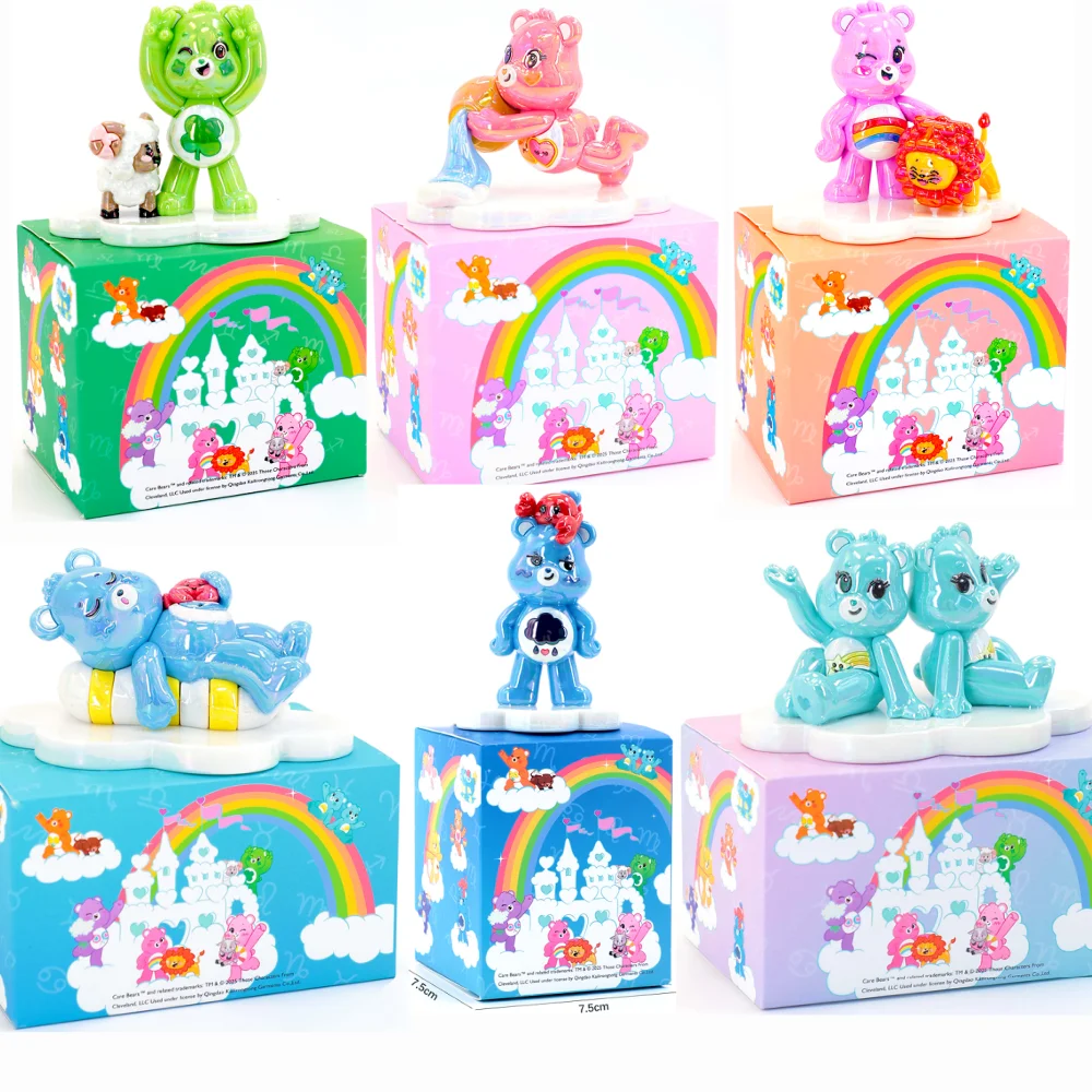 Care Bears Blind Box Niedliche Bären-Überraschungsbox Sammelfiguren 12 Tierkreiszeichen Party-Dekoration Schreibtisch-Ornament Spielzeug Geschenk für Fans