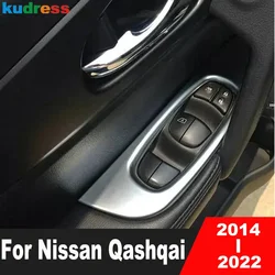 Dla Nissan Qashqai J11 2014-2018 2019 2020 2021 2022 wnętrza samochodu przełącznik podnoszenia okna ramka panelu przycisków naklejki na akcesoria