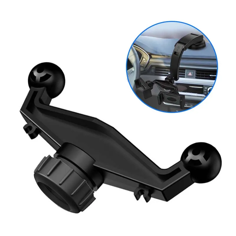 Universal 17mm Ball Head Car Holder Adapter Holder Holder Accessory to Connect 2 Mobile Phones