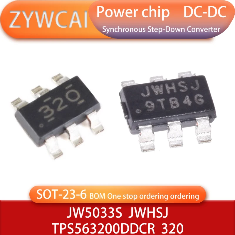 JW5033S JWHSJ TPS563200DDCR 320 SOT23-6 10pcs 800kHz 650kHz 3.7V-18V 2A 3A Synchronous Step-Down Converter buck regulator