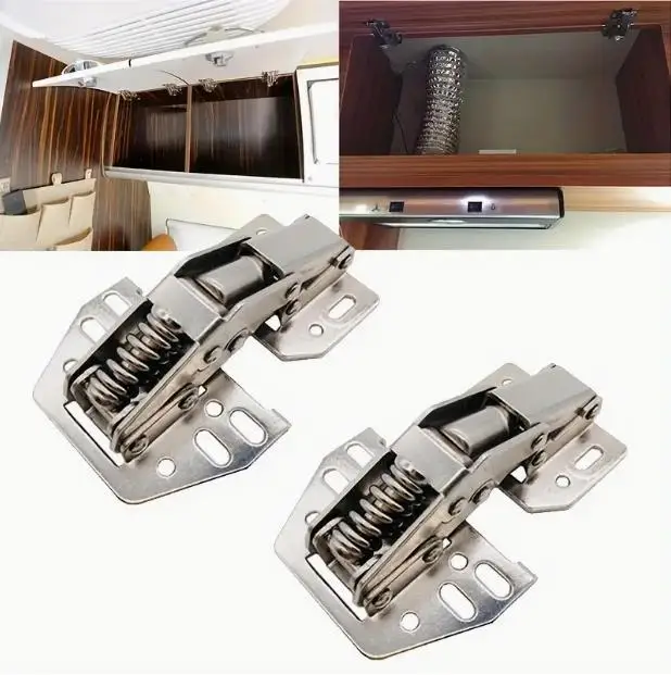 

2Pcs Overhead Swing Up Flap Locker Stainless Steel Caravan Motorhome Exterior Parts Cupboard Door Stay Hinges Caravan Accessorie