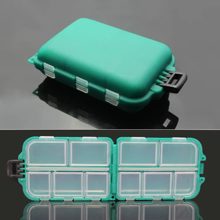 1pc Micro Fishing Tackle Boxes 10 Compartments With Independent Space Spoon Hooks Storage Case Fishing Accessories Box