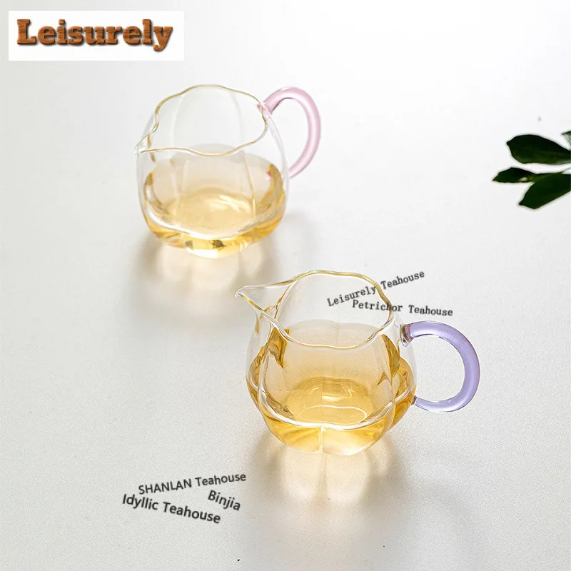 

300ml Gua Ling Glass Tea Pitcher Pour Tea Cha Hai Dispenser Justice Cup Flower Tea Fair Mug Tea Services Collection Accessories