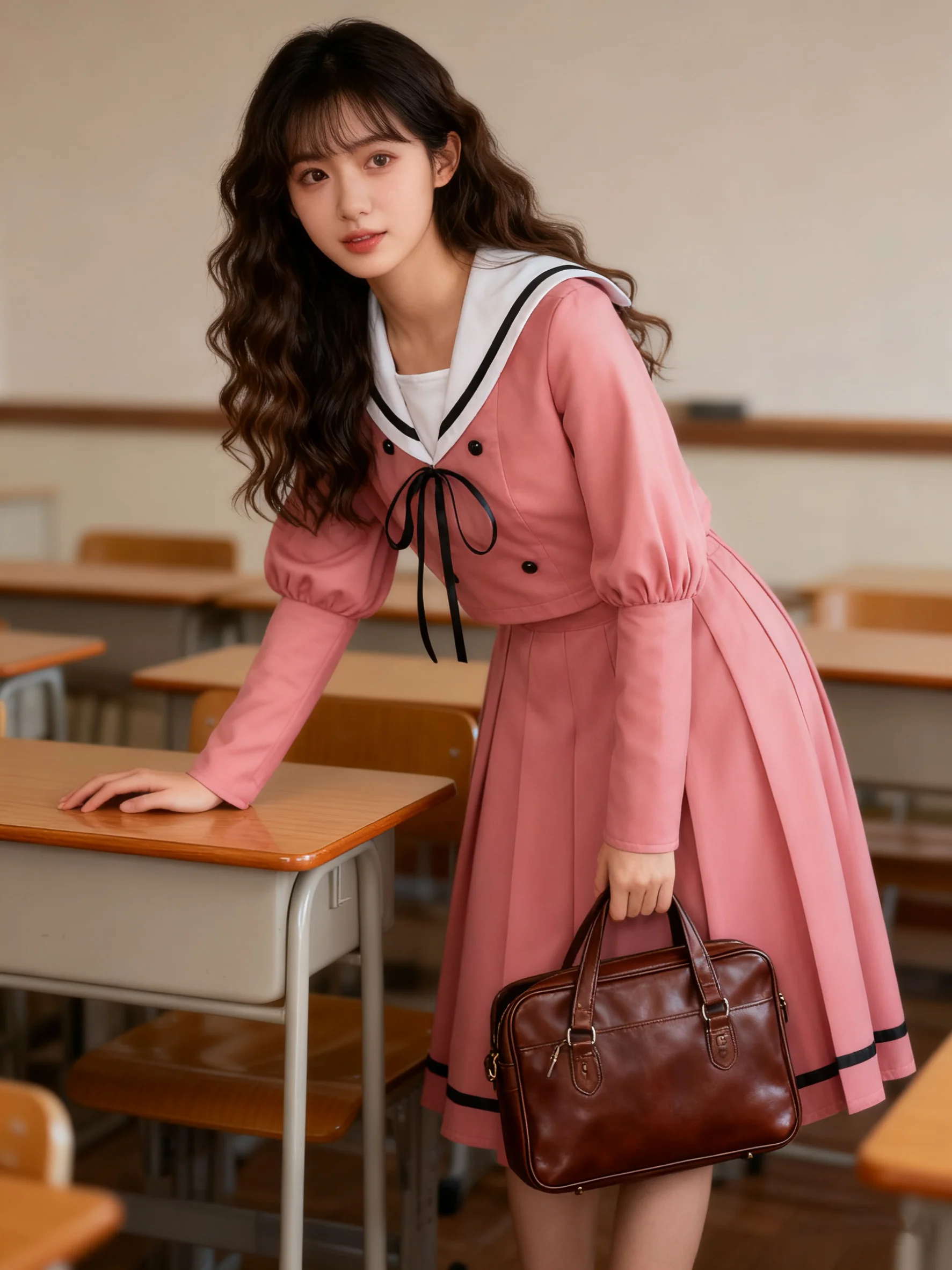 أنيمي زهرة عطرة تزهر مع كرامة واغوري كاوروكو تأثيري حلي الوردي كلية نمط JK تنورة زي مدرسي البدلة #4