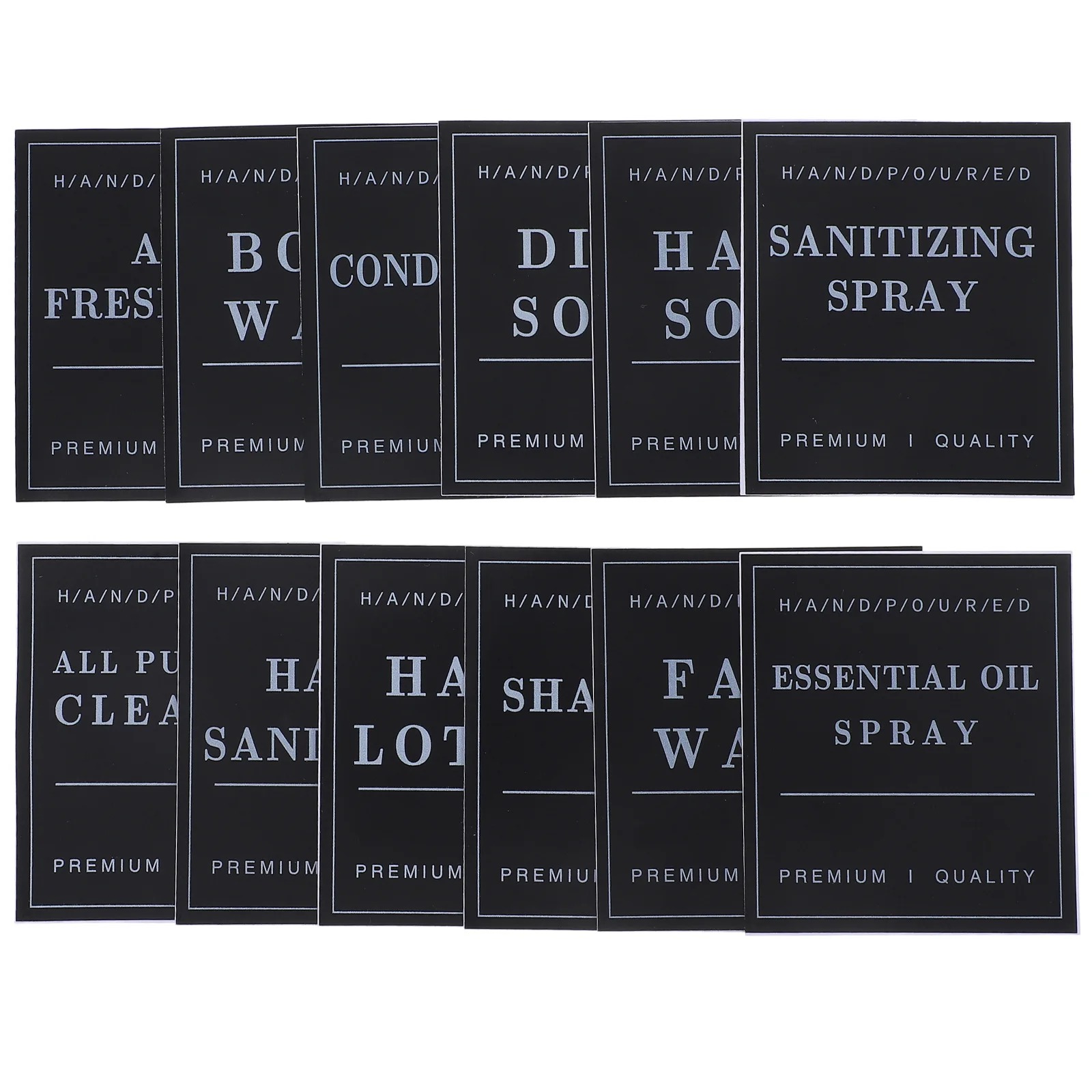 

36Pcs Bathroom Adhesive Waterproof Labels PVC Stickers for Soap Dispensers Shampoo Bottles Organizing Toiletries