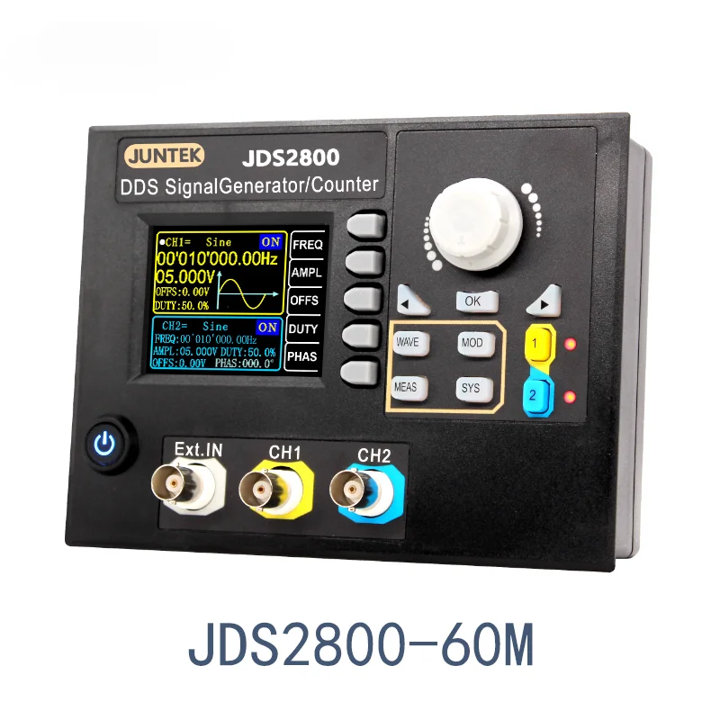 

JDS2800-60M 60MHz DDS Function Signal Generator Digital Control Dual-channel Frequency meter Arbitrary waveform generator