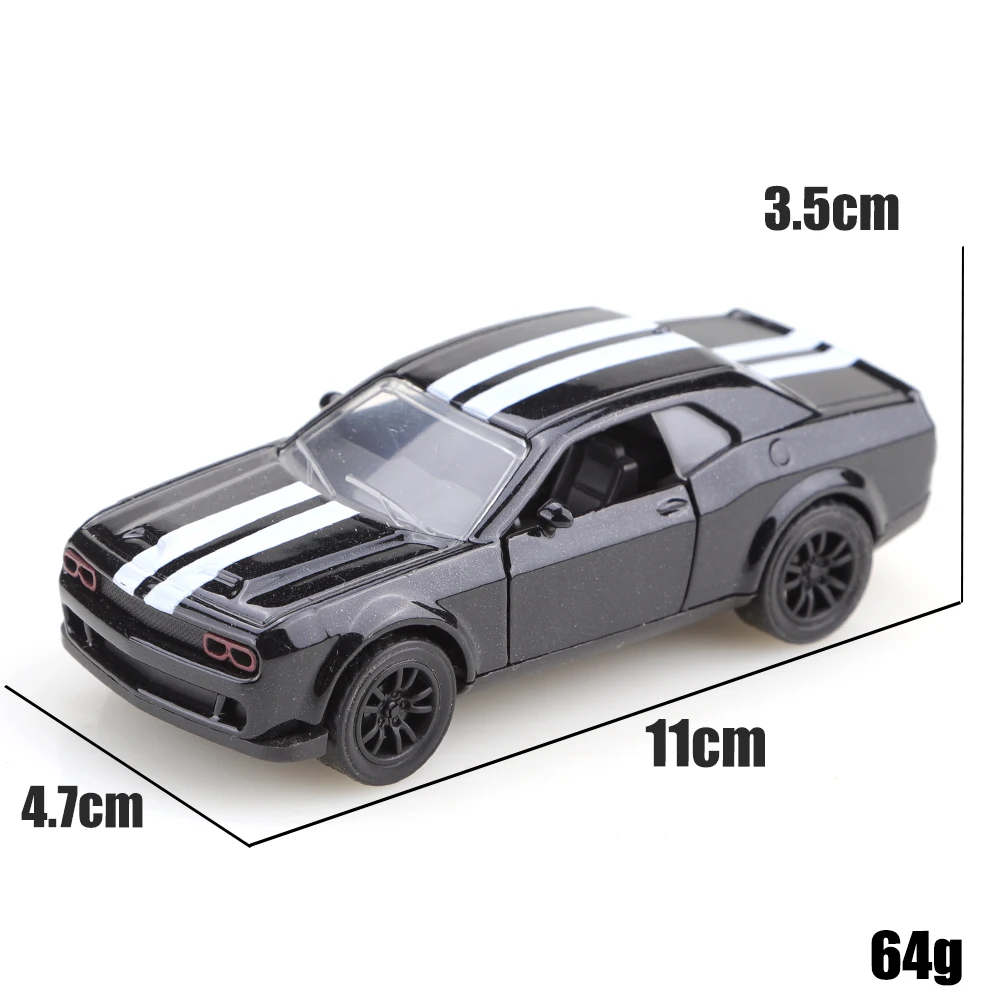 (Corrugated Box) Striped American Muscle Coupe Style Toy Car, Powerful Spring, Metal Casting, The Best Gift.