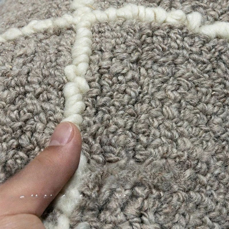 Modern Bauhaus Living Room Carpet Stain-resistant Geometric Lines Glue-free Eco-friendly Bedroom Side Blanket