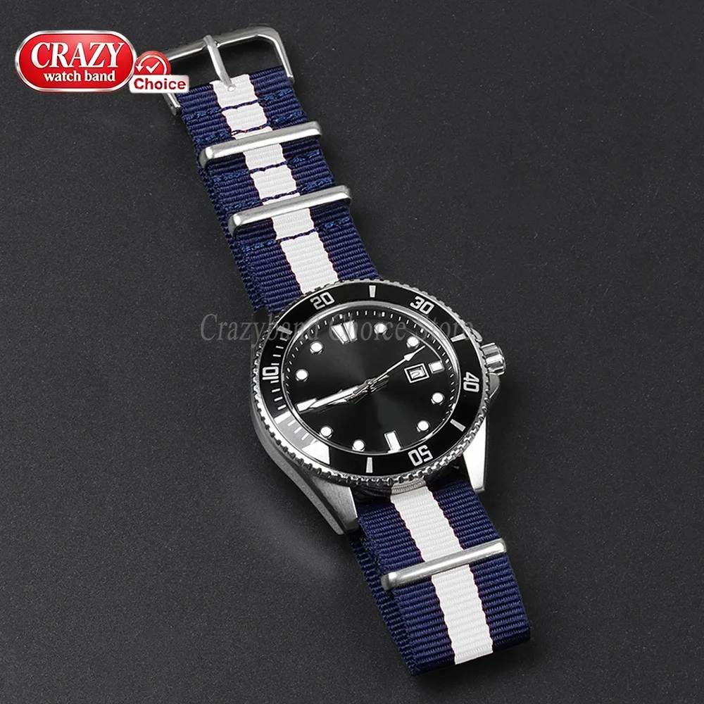 14mm 16mm 18mm 20mm 22mm 24mm Nylon Canvas Militär-Uhrenarmband Universelles Geflochtenes Schlaufenband Armband für Damen und Herren Weiches Armband Schwarz – Detail 5