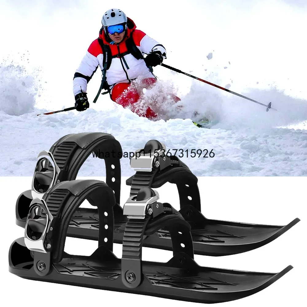 Mini Short Ski Skates Snowboard Boots Ski boards Adjuatable Short Skating Ski Shoes Winter Outdoor Sports For Adult Male Women