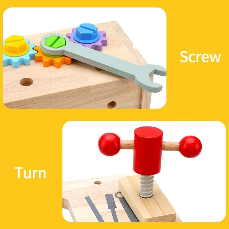 Crianças carpinteiro reparação conjunto ferramentas realista caixa ferramentas aprendizagem brinquedo crianças