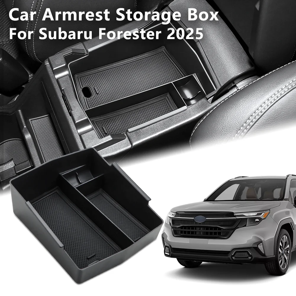 

For Subaru Forester 2025 Car Center Console Armrest Storage Box Organizer Tray Case Container Car Interior Stowing Accessories