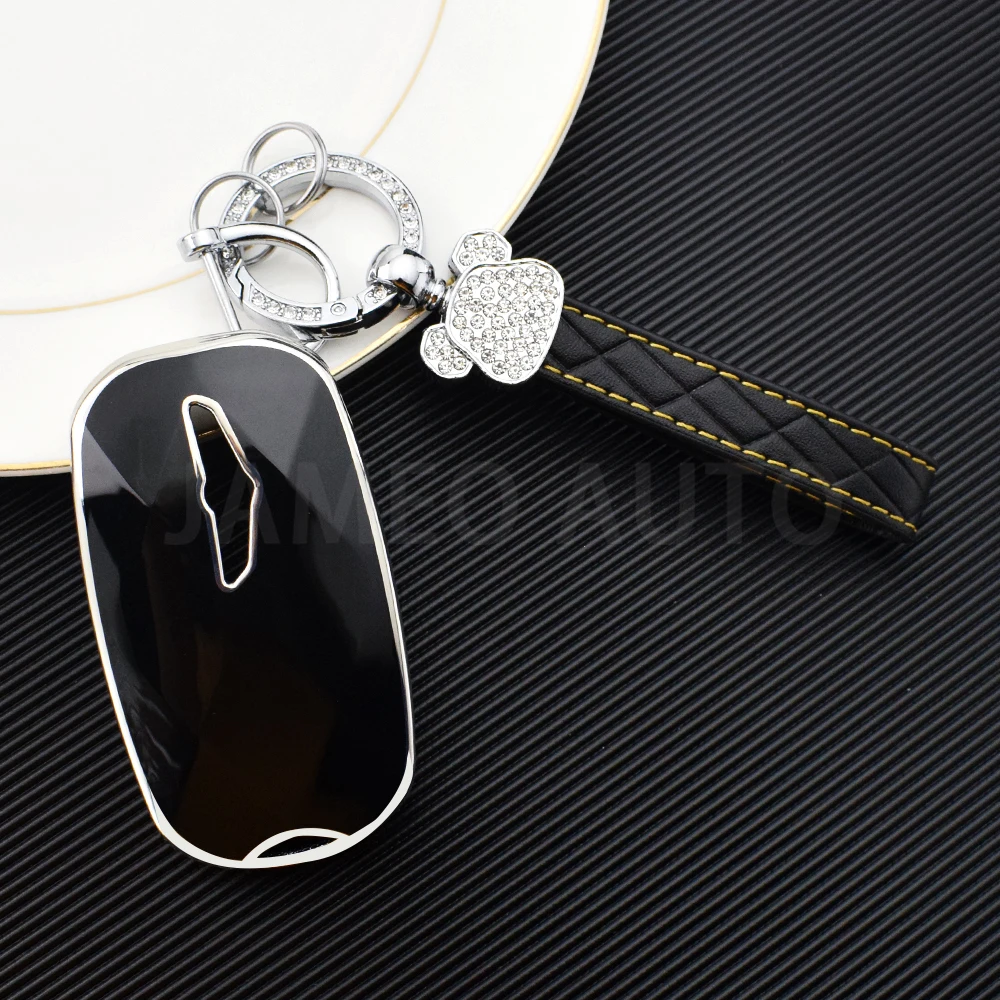 TPU 7 Buttons Car Key Case Cover Auto Shell Fob Holder Protector For Hyundai Genesis GV60 GV90 G90 G70 G80 EQ900 Accessories