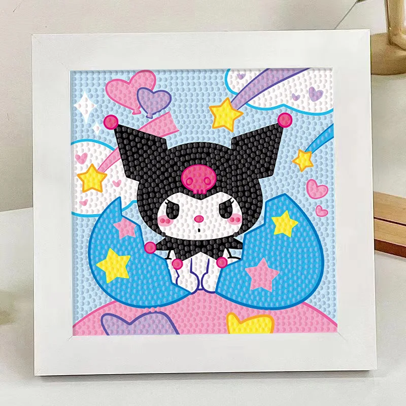 Adult and Children's Painting Set 5D DIY Beginner Diamond Art Set Round Cartoon Christmas Kuromi Decorative Painting Gift