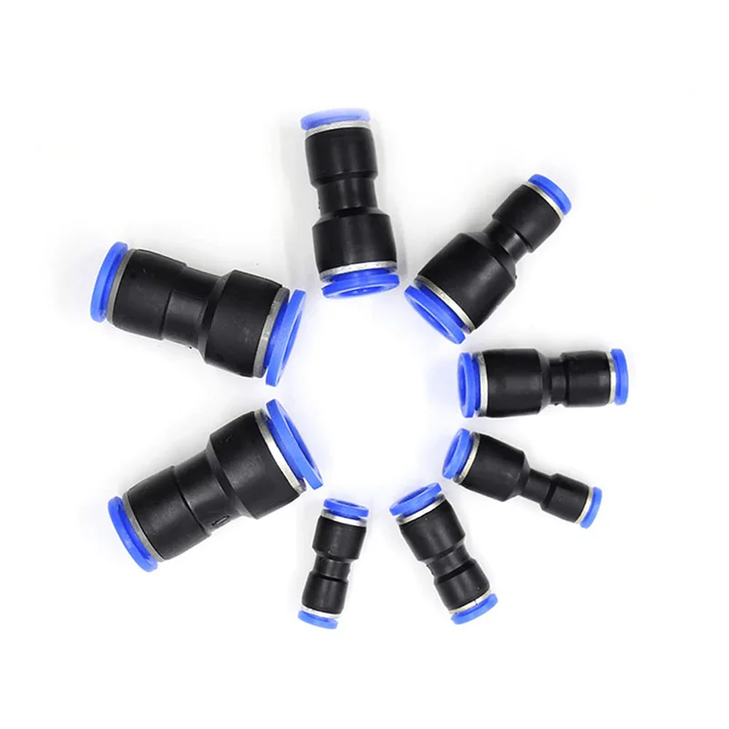 PG الهواء تركيب هوائي 4/6/8/10/12/14/16 مللي متر OD خرطوم أنبوب دفع إلى تركيبات الغاز المستقيمة البلاستيك موصلات سريعة 1/5/10 قطعة